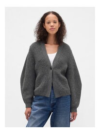(W)バレルスリーブ ニットカーディガン GAP ギャップ トップス カーディガン グレー ブラック【送料無料】[Rakuten Fashion]