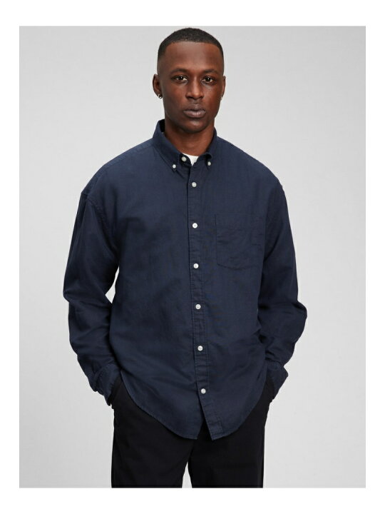 楽天市場】【SALE／66%OFF】(M)リネン ビッグシャツ GAP ギャップ 