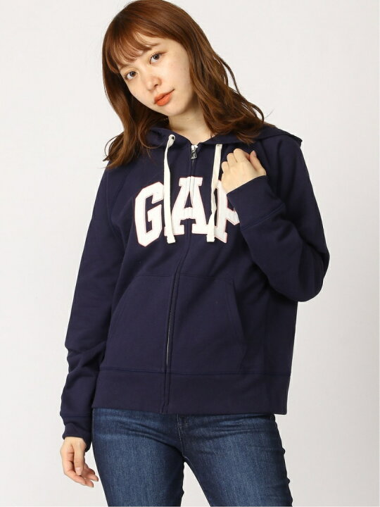 楽天市場】(W)Gapロゴ フルファスナーパーカー GAP ギャップ トップス  