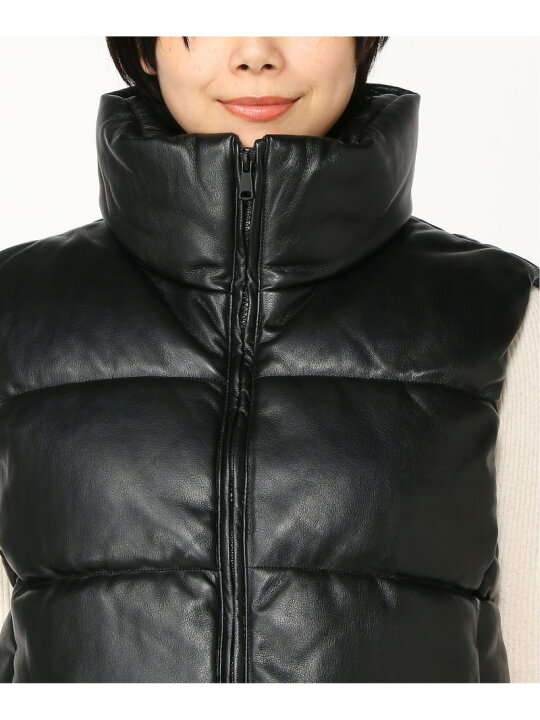 楽天市場】【SALE／71%OFF】(W)フェイクレザー クロップド パファー 