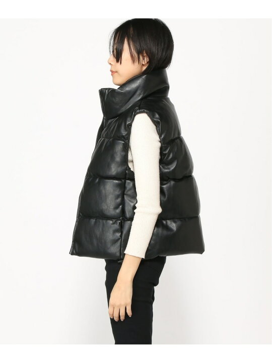 楽天市場】【SALE／71%OFF】(W)フェイクレザー クロップド パファー 