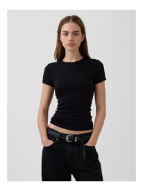 【SALE／25%OFF】(W)モダン クルーネックTシャツ GAP ギャップ トップス カットソー・Tシャツ ホワイト ネイビー グレー ブラック【RBA_E】[Rakuten Fashion]