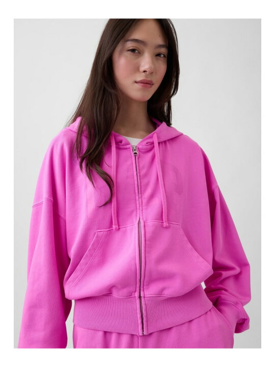 GAP タイムズスクエア パーカー ピンク XL ファッション