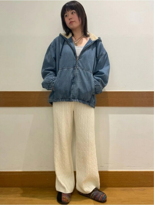 楽天市場】【SALE／66%OFF】(U)オーバーサイズ 裏ボア デニム ジップ 