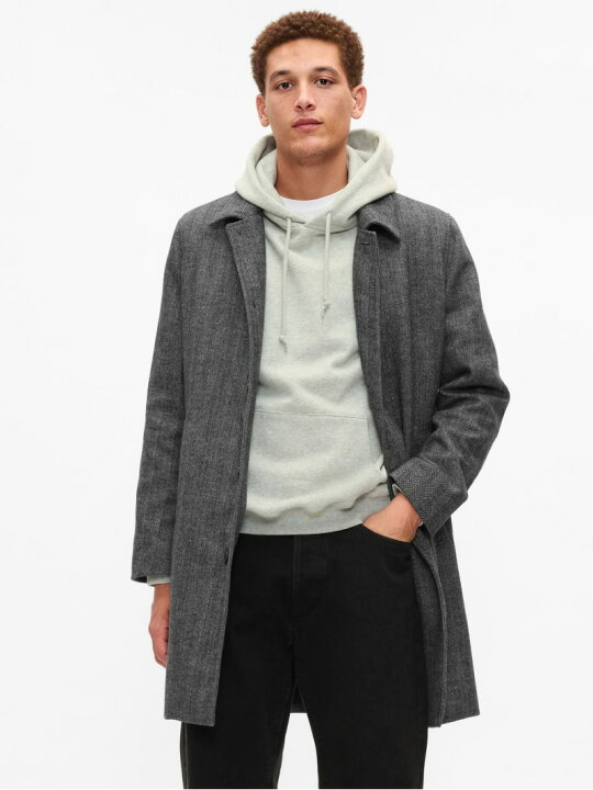 GAP ダークグレー ファーコート Mサイズ GAP ギャップ フーデット 