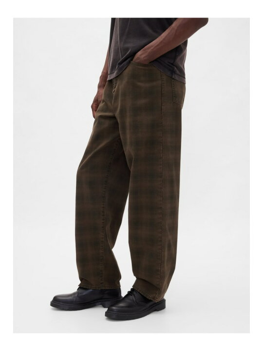 楽天市場】【SALE／69%OFF】(U)プレイド キャンバス バギーデニム GAP 
