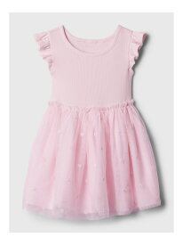 【SALE／49%OFF】(K)フラッターフリル チュールワンピース (幼児) GAP ギャップ ワンピース・ドレス ワンピース ピンク ホワイト【RBA_E】[Rakuten Fashion]