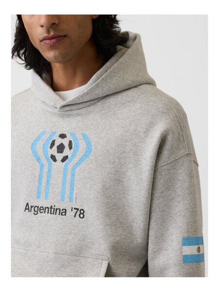 【SALE／61%OFF】(U)FIFA WORLD CUP(TM) ヴィンテージソフト フレンチテリー オーバーサイズ パーカー GAP ギャップ トップス パーカー・フーディー ブルー グリーン グレー ブラウン レッド【RBA_E】【送料無料】[Rakuten Fashion]