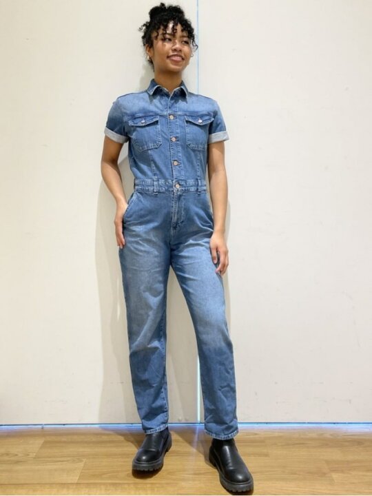 楽天市場】【SALE／91%OFF】(W)ウォッシュウェル デニムジャンプスーツ 