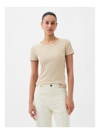 (W)ブラナンベア リブ編み クルーネック Tシャツ GAP ギャップ トップス カットソー・Tシャツ ベージュ ブラック パープル グリーン ホワイト ブルー ピンク[Rakuten Fashion]