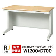 【組立・設置迄】 平机 RJデスクII プラス W1200×D700 天板：ホワイトメープル RJ-127H WM 事務机 日本製