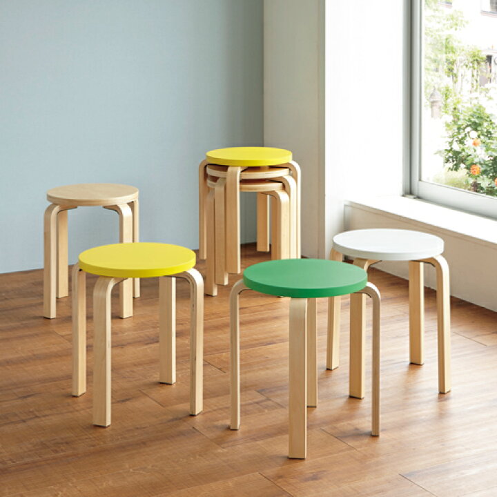 楽天市場】[SET] 木製丸椅子 4脚セット ナチュラル Z-SHSC-1-4SET 木製 