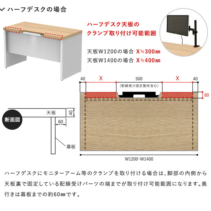 楽天市場】フリーアドレス用デスクII 増連 W1200×D1400 天板2色×脚部2 