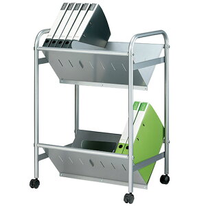 林製作所 天板付き ファイルワゴン 2段 YSK-015 キャスター付 H900×D350mm J706517 I712011