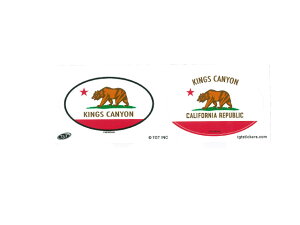 KINGS CANYON CALIFORNIA REPUBLIC SEAL STICKER �V�[���@�X�e�b�J�[ �L���O�Y�E�L���j�I���������� �F