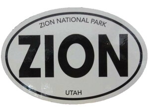 ZION NATIONAL PARK �@Oval�@ Sticker�@�@�U�C�I���@�X�e�b�J�[