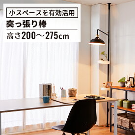 【マラソンP最大20倍！】DRAW A LINE Tension RodC 幅200〜275cm 縦専用(ドローアライン 平安伸銅 つっぱり 収納 デザイン 整理 おしゃれ収納 見せる収納 片付け リビング 棒 棚 ラック つっぱり棒 おしゃれ かっこいい インテリア 店舗 ショールーム)