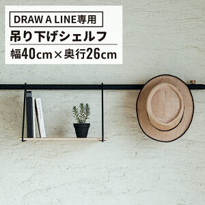 吊り下げシェルフ棚 Shelf B 横専用 ( ドローアライン 平安伸銅 DRAW A LINE つっぱり 収納 用品 デザイン 整理 おしゃれ収納 見せる収納 片付け リビング 棒 棚 ラック つっぱり棒 おしゃれ かっこ