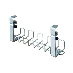 【在庫処分特価&送料無料】ワイヤーケーブルトレー Sサイズ シルバー(穴あけ不要 クランプ ケーブルトレー ケーブルホルダー デスク下 まとめる ケーブル収納 配線 収納 コンパクト タッ