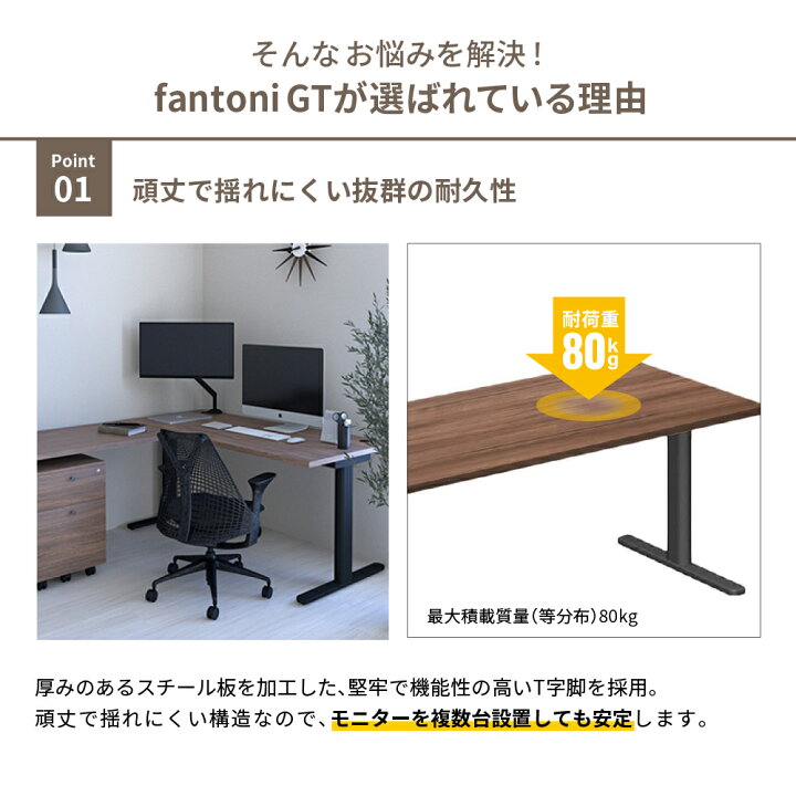 楽天市場】【P最大20倍◇4/30まで】fantoni GT デスク 幅180cm 奥行 