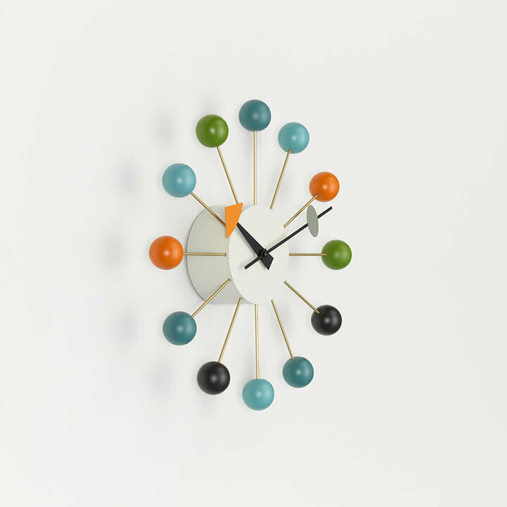 楽天市場】☆Vitra Ball Clock ボール クロック 掛け時計 マルチカラー