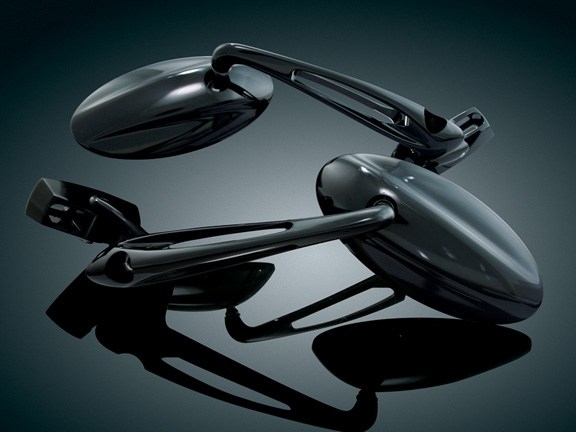 ローリングトイズ Roaring Toyz 最安値挑戦 トライデントユニバーサルミラー ブラックBillet Mirrors Universal 発売モデル Black Trident