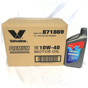 NEW�{�g���@��z�֔����@Valvoline Premium Conventional�@�o���{���� �v���~�A�� �R���x���V���i���I�C���@10W-40�@SN/CF�@1QT�i946ml�j������12�{�Z�b�g