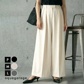 タックワイドパンツ レディース 春 夏 秋 冬 P M L≪ゆうメール便配送30・代引不可≫