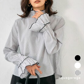 クリンクルフリルブラウス 春 秋 冬 レディース 一部予約(4月中旬頃)