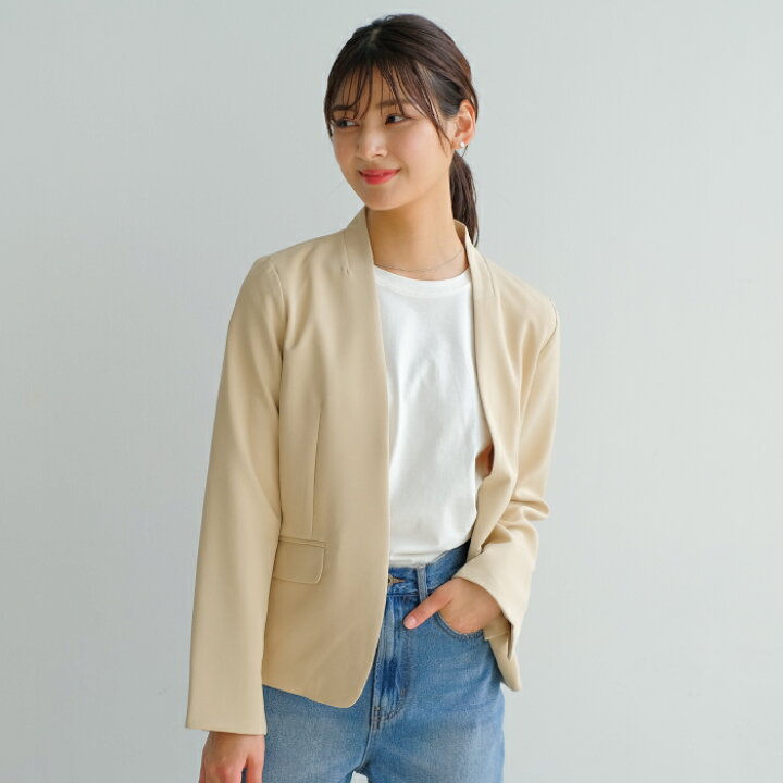 Ll 3l 羽織り カットソージャケット チャコールグレー ドットボタン ドロップショルダー レディース 新品 長袖 新作商品 長袖