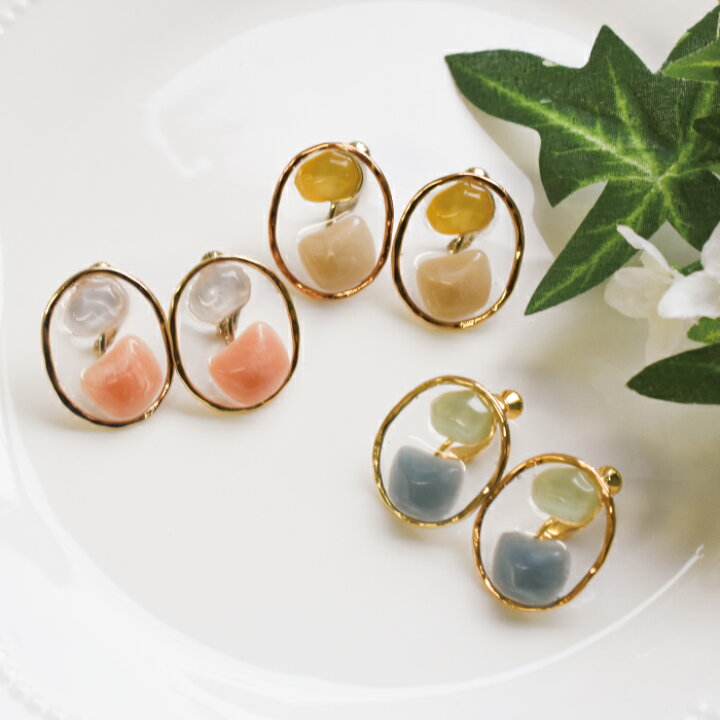 楽天市場】アクリルストーン レジンピアス イヤリング 軽量 軽い 