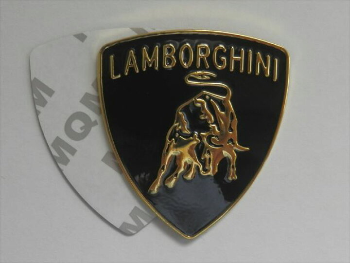 楽天市場】LAMBORGHINI エンブレム アルミ ステッカー 