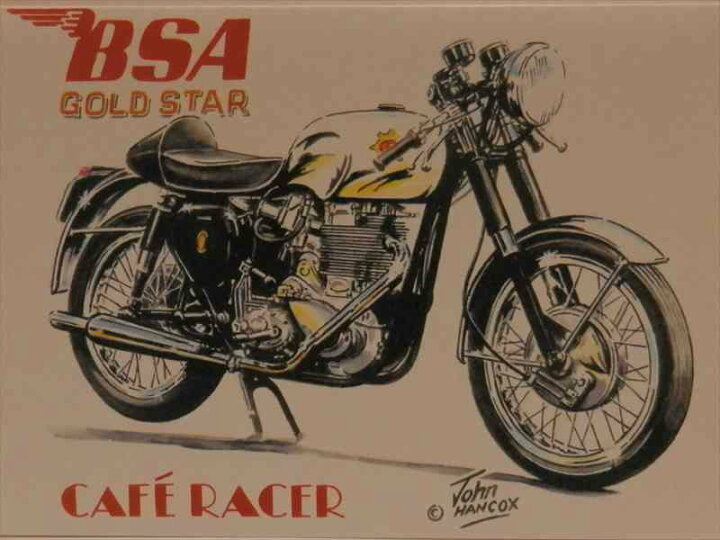 楽天市場】BSA ゴールドスター ポストカード : バイク屋 ガレージ 