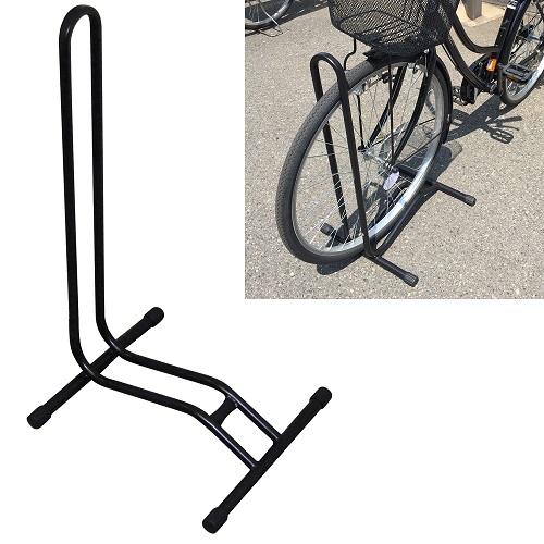自転車の保管 ディスプレイに ガレージ 交換無料 ゼロ ブラック 独特の素材 自転車スタンド 停め置きL字型 駐輪スタンド