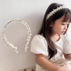 カチューシャ リボン キッズ ヘアアクセサリー 子供 髪飾り パール フォーマル プリンセス お姫様 女の子