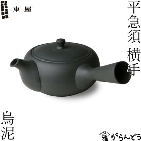 東屋 急須 平急須 横手 常滑焼 黒 ティーポット 茶器 陶器 日本製 父の日 母の日