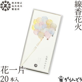 【3/10限定★抽選で2人に1人最大100%ポイントバック★要エントリー】筒井時正玩具花火製造所 花一片 20本入り 筒井時正線香花火 国産花火 贈り物 線香花火 手持ち花火 福岡県みやま市 日本製
