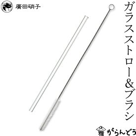 廣田硝子 ガラスストロー＆ブラシセット ストロー 日本製