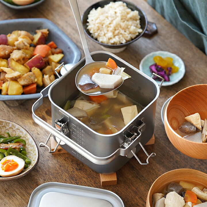 楽天市場】仔犬印 角型給食缶ミニ ステンレス 保存容器 持ち運び IH 