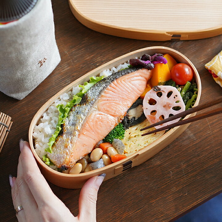 楽天市場】曲げわっぱ 弁当箱 小判型スリム 栗久 わっぱ弁当 国産 日本 