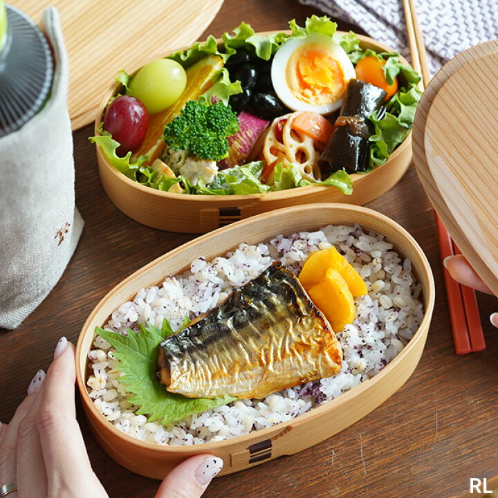 楽天市場】曲げわっぱ 弁当箱 小判入子 レディース 栗久 わっぱ弁当 
