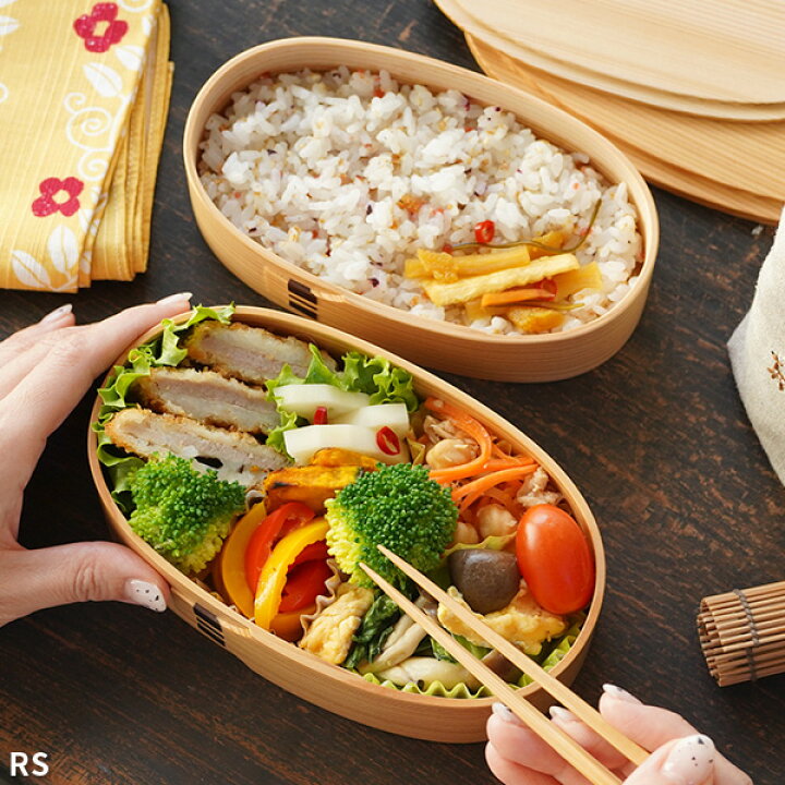 楽天市場】曲げわっぱ 弁当箱 小判入子 レディース 栗久 わっぱ弁当 