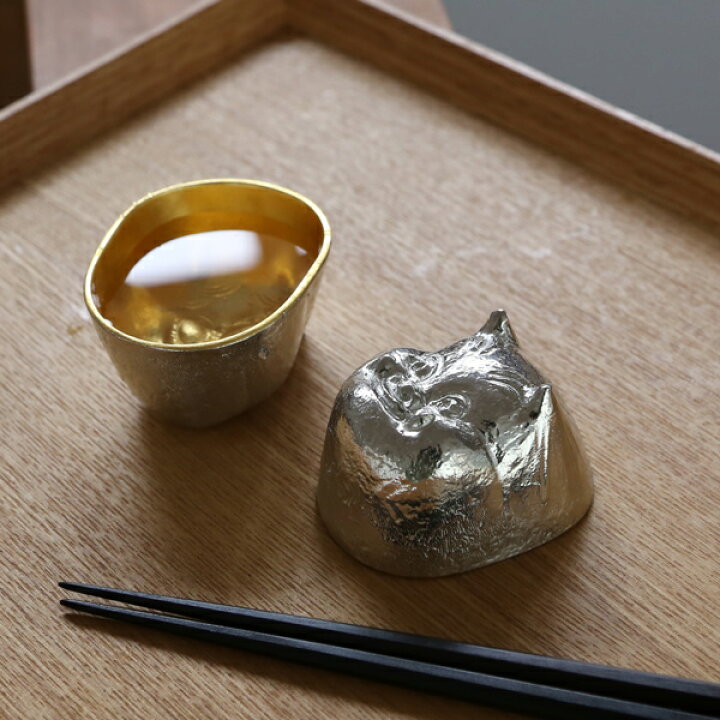 楽天市場】能作 × 雅覧堂 ぐい呑 盃 鬼面盃 金箔 小 〜鬼は外福は内 