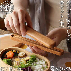 薗部産業 箸セット （中） 楓・Maple/桜・Cherry/楢・Walnut 箸箱 木製 天然木 SONOBE お弁当