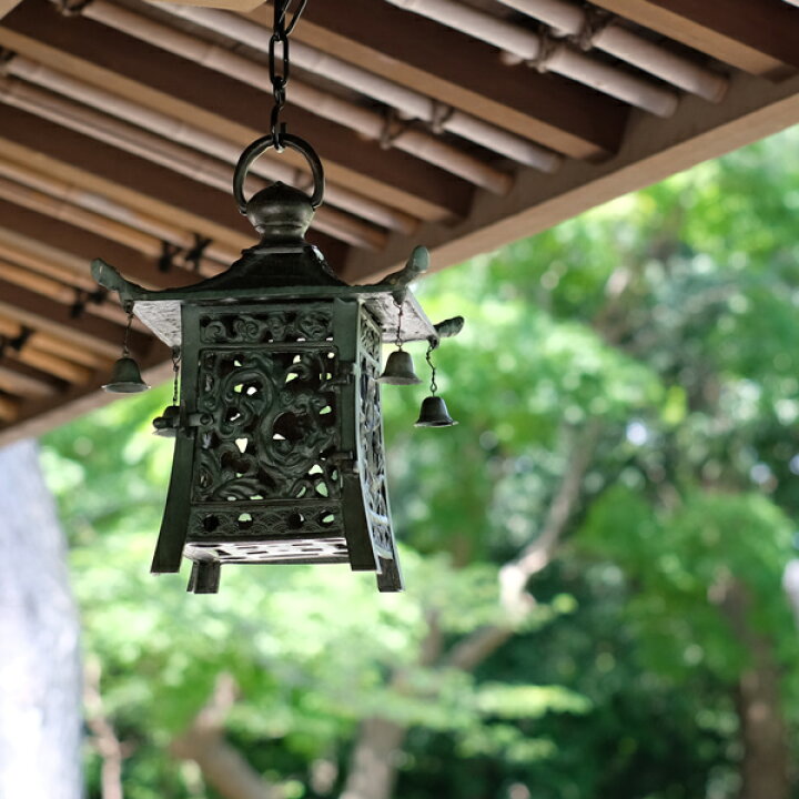 楽天市場】灯篭 吊灯篭 四角 小 高岡銅器 吊り灯篭 灯籠 燈籠 照明加工  