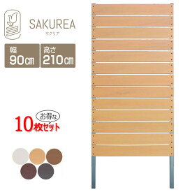 目隠しフェンス 樹脂フェンス【10枚セット】【DIYコンフォートフェンス/高さ210cm 幅90cm 板間隔1cm】 庭 樹脂 フェンス 目隠し フェンス 隣家 屋外 サクリア