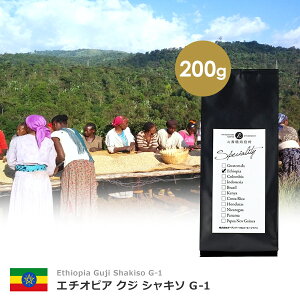 【 200g 】 エチオピア グジ シャキソ G-1 ナチュラル ( スペシャルティ シングル コーヒー豆 ) エチオピア COFFEE 心斎橋焙煎所