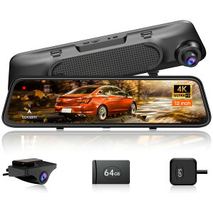�h���C�u���R�[�_�[ 4K�~���[�^ ��J�����Y�[���@�\ 12�C���` �O��J���� IMX 415�Z���T�[ Type-C�d���|�[�g 2160P UHD ���� GPS���� HDR/WDR���� ���Î��@�\ 170°���L�p �f�W�^���C���i�[ �㉺�摜+