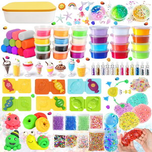 XCLbg ˂  2 IN 1 24Sy DIY r[Y ʕؕ tH[r[Y c[ XgX q w j̎q ̎qa NX}X v[g Slime kit 