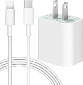 iPhone 充電器 20W PD 急速充電 [MFi/PSE認証済み] USB-C USB C - Lightning ケーブル 2m付き Type C スマホ充電器 電源アダプター タイプC アイフォン iPhone/iPad/AirPods その他USB-C機器対応